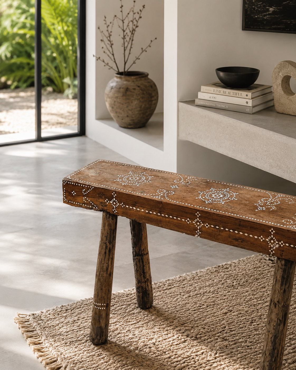 Console en bois antique