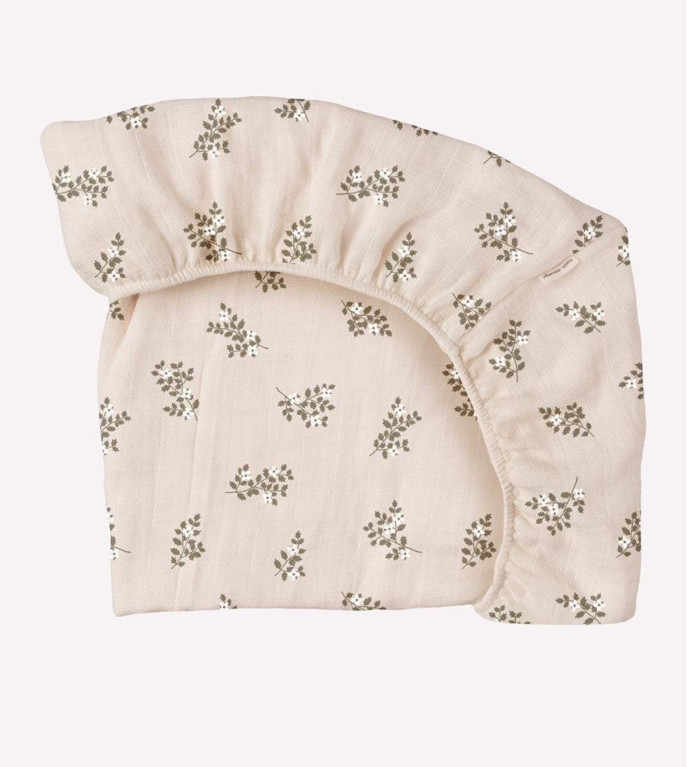 Drap housse lit bébé Holly Flowers