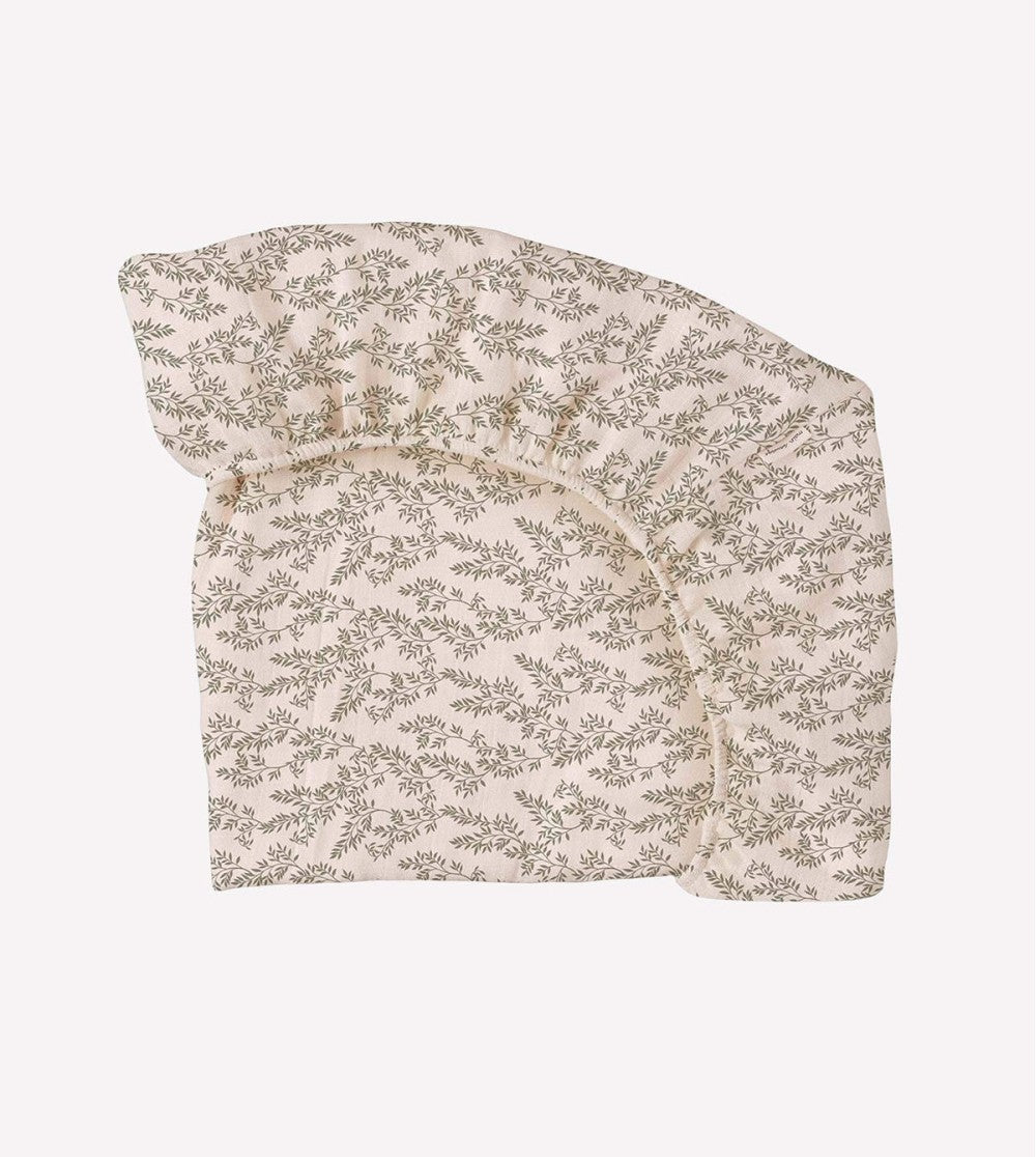 Drap housse lit bébé Bay Leaves