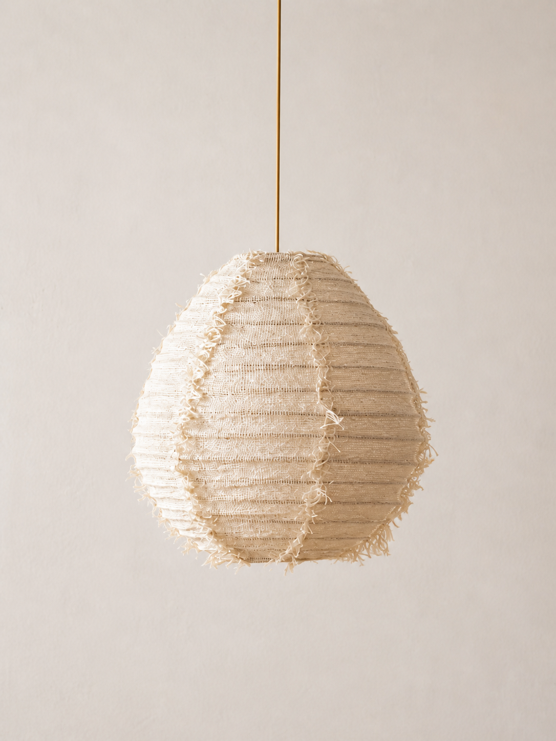 Wabi Sabi Natural linen hanging lamp