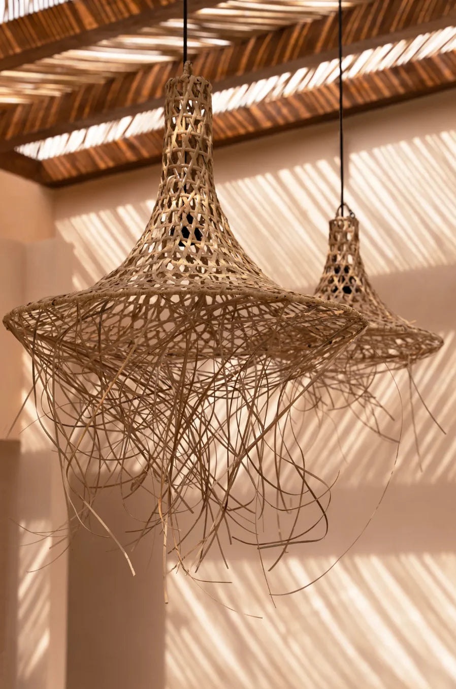Suspension en rotin Mykonos - L