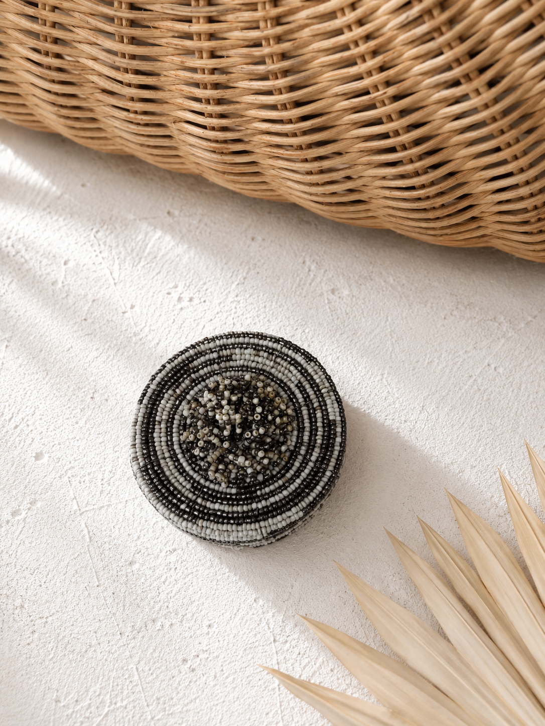 Mini boîte ronde en perles