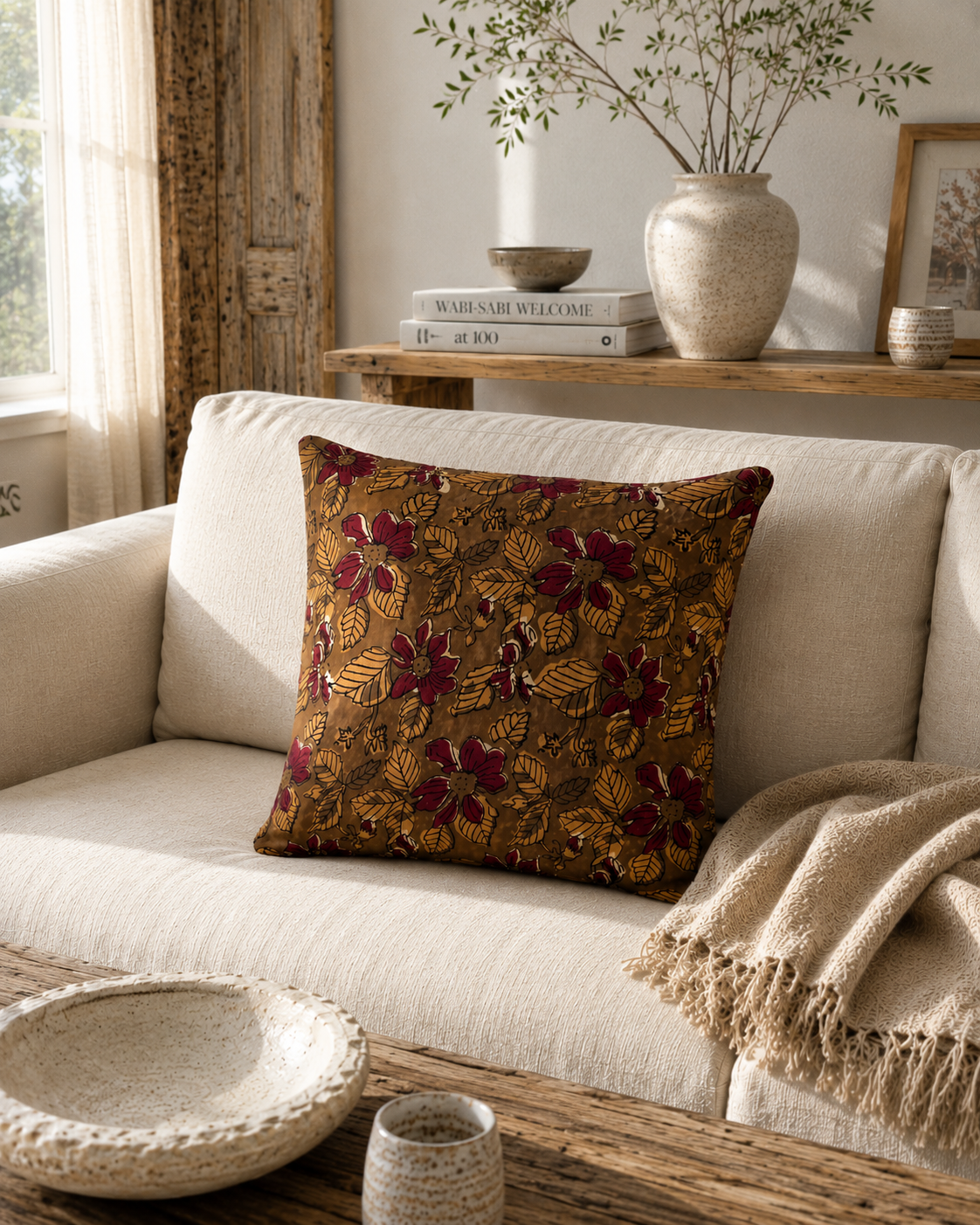 Housse de coussin Block Print