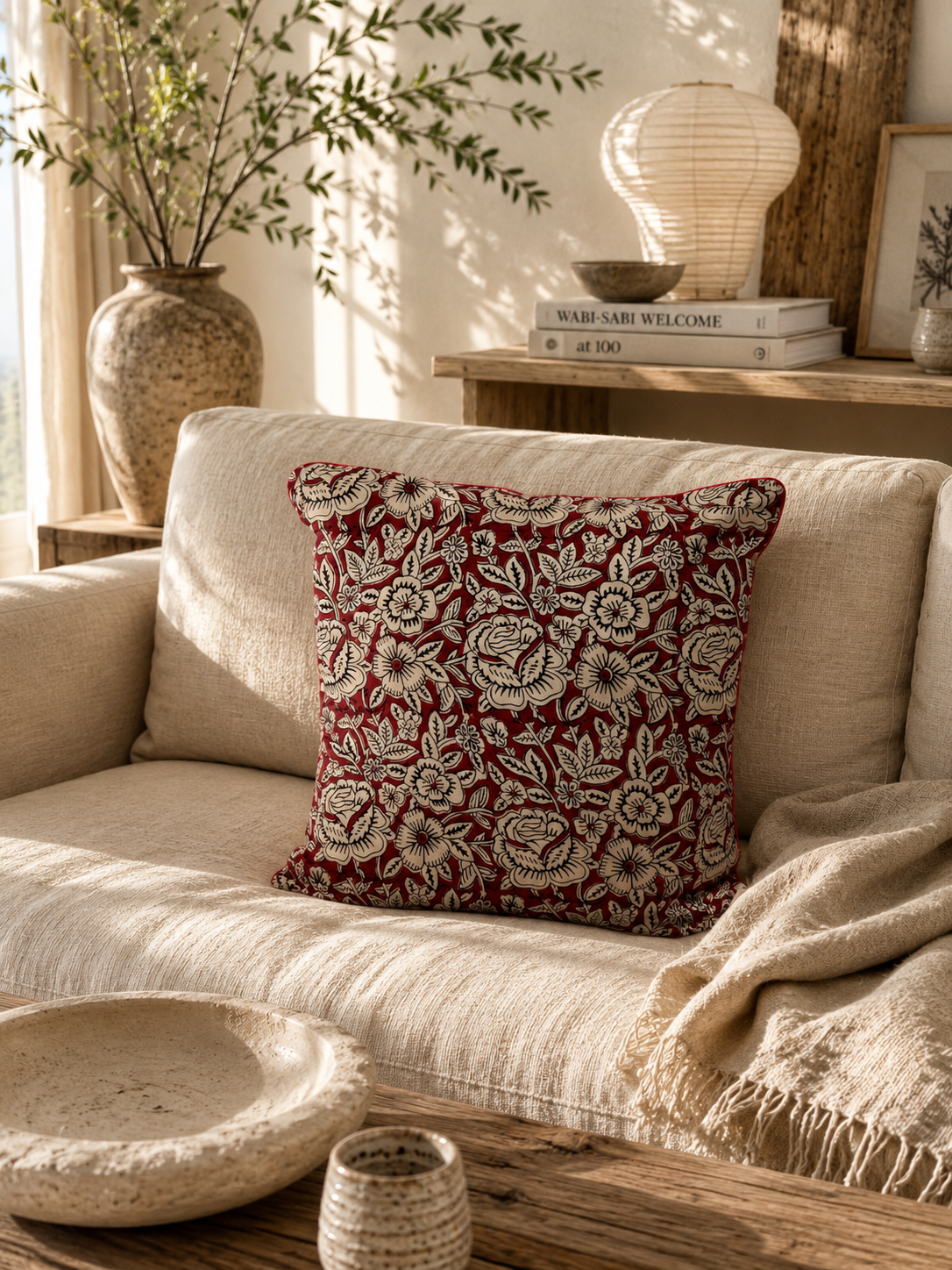 Housse de coussin Block Print