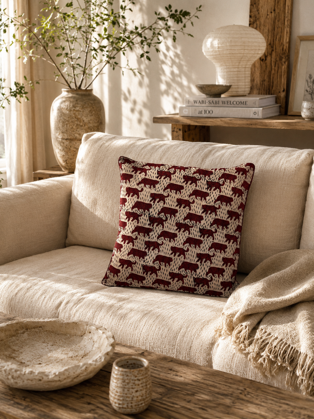 Housse de coussin Block Print