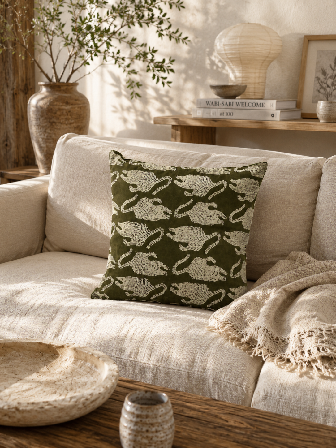 Housse de coussin Block Print
