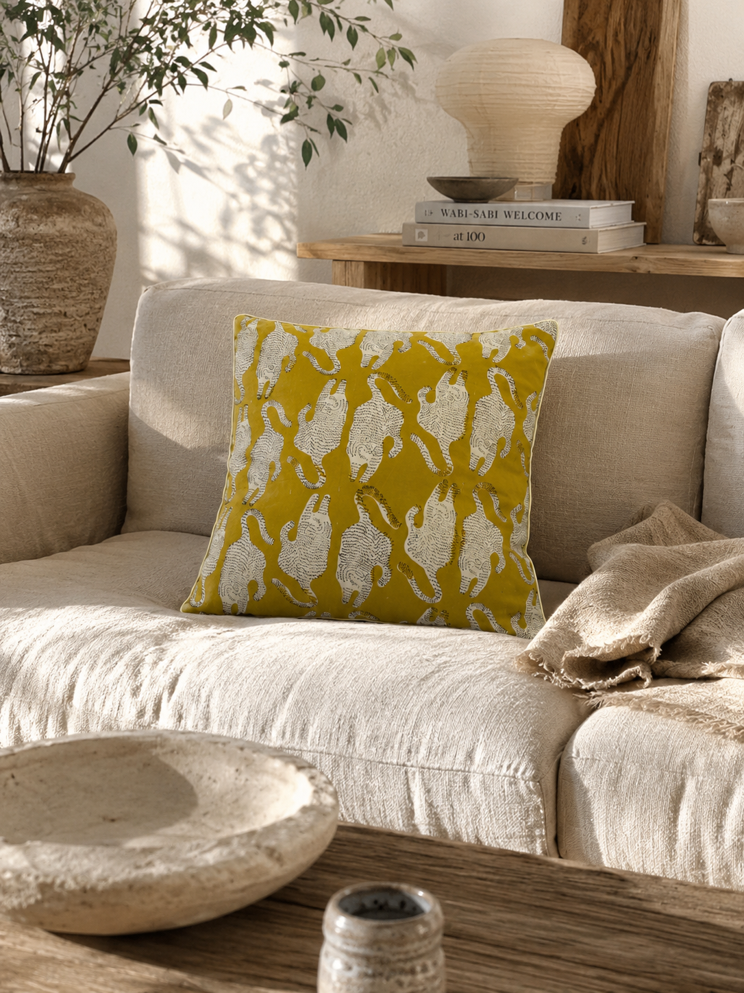 Housse de coussin Block Print