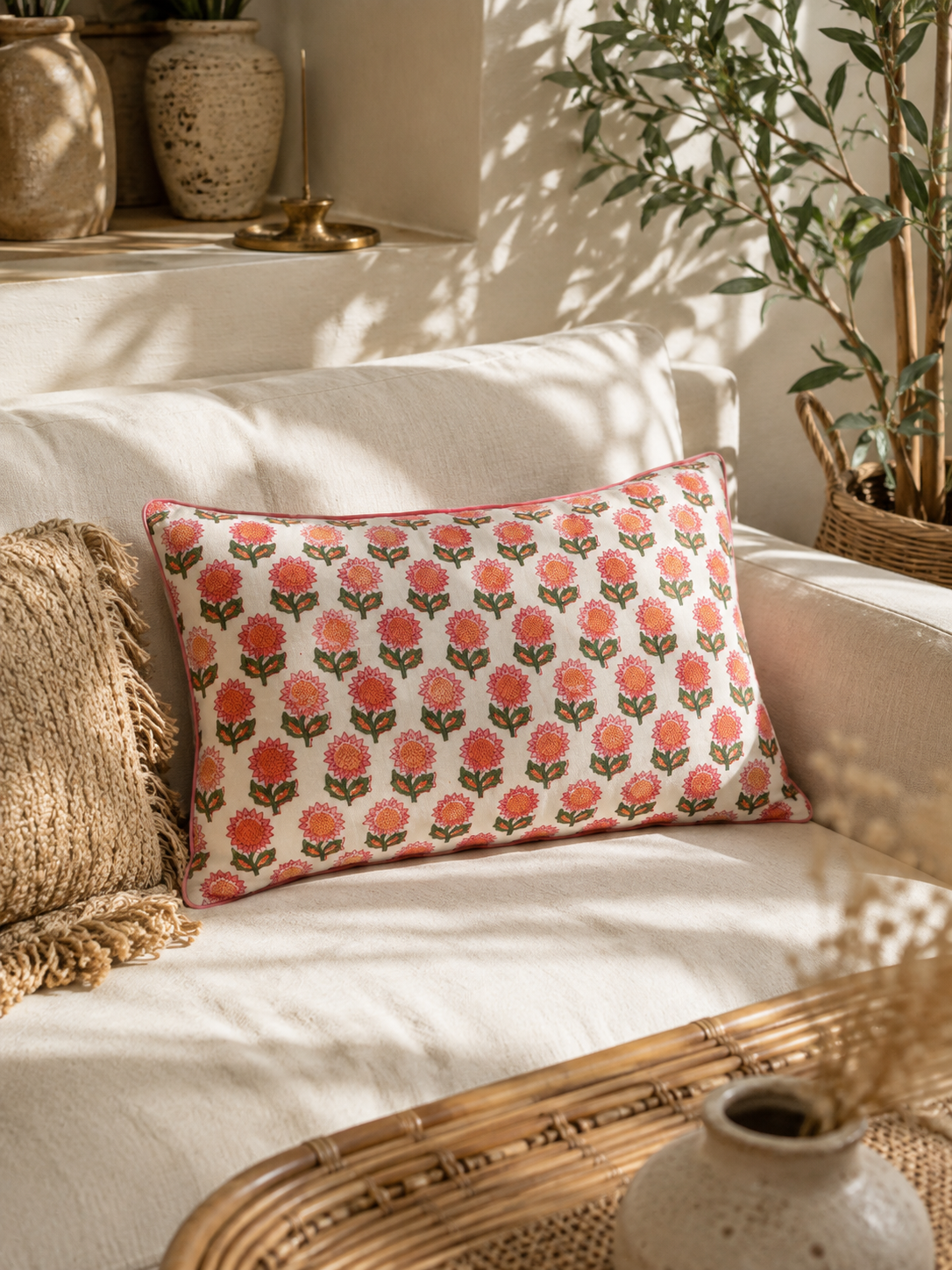Housse de coussin Block Print