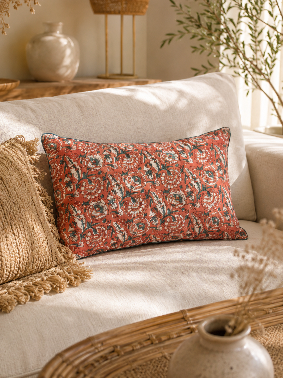 Housse de coussin Block Print