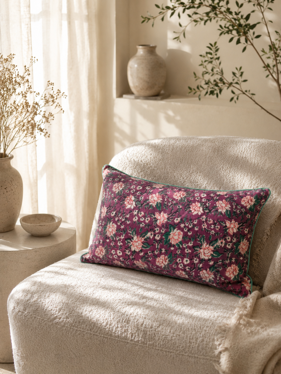 Housse de coussin Block Print