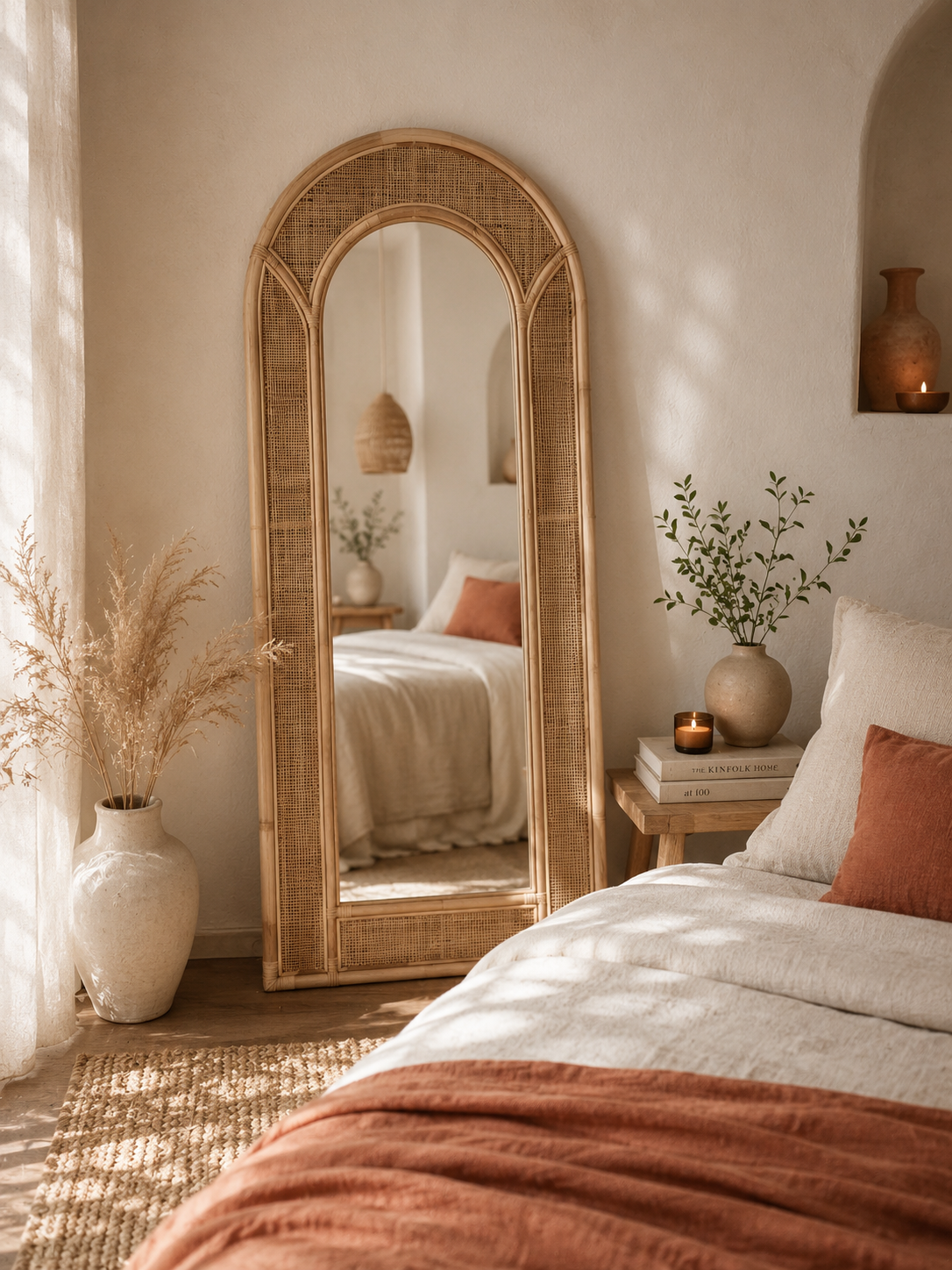 Miroir Numa en rotin
