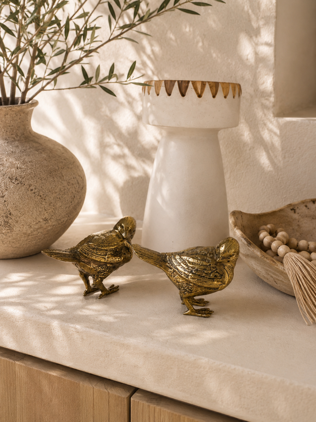 Oiseau décoratif en laiton