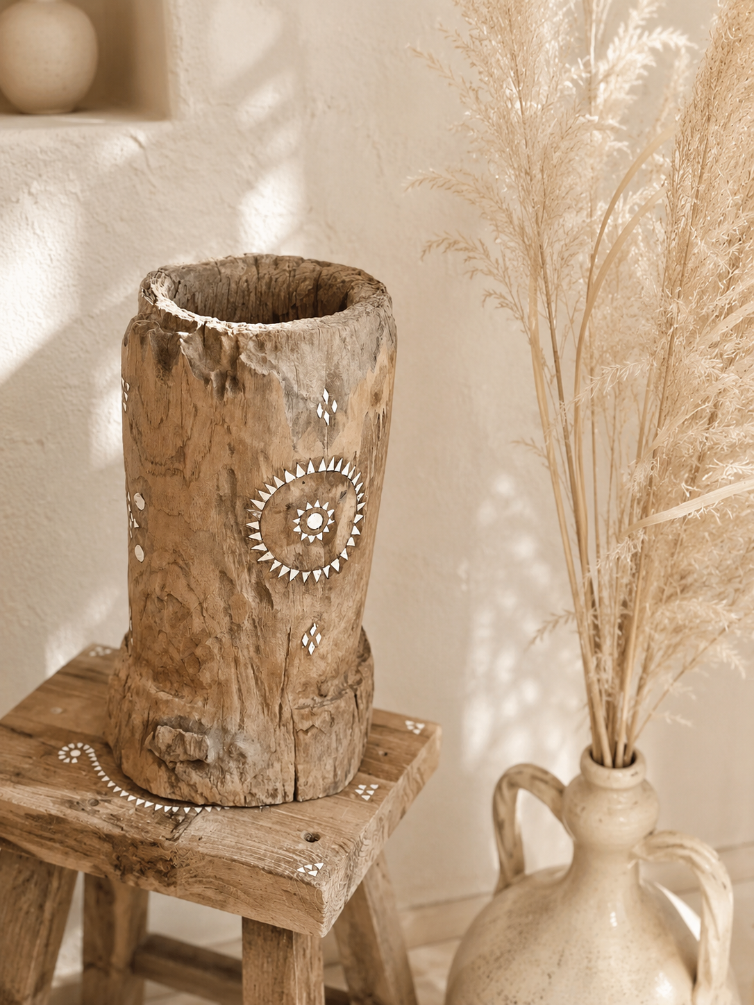 Antique wooden pot