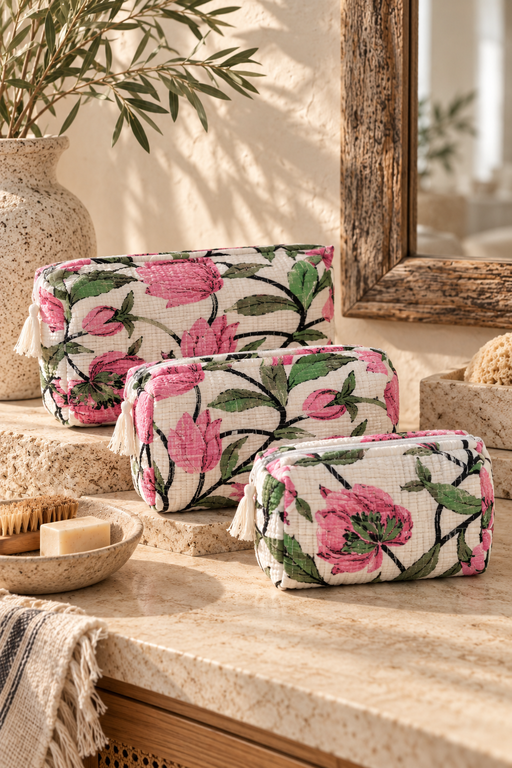 Trousse en coton Block Print Jaipur