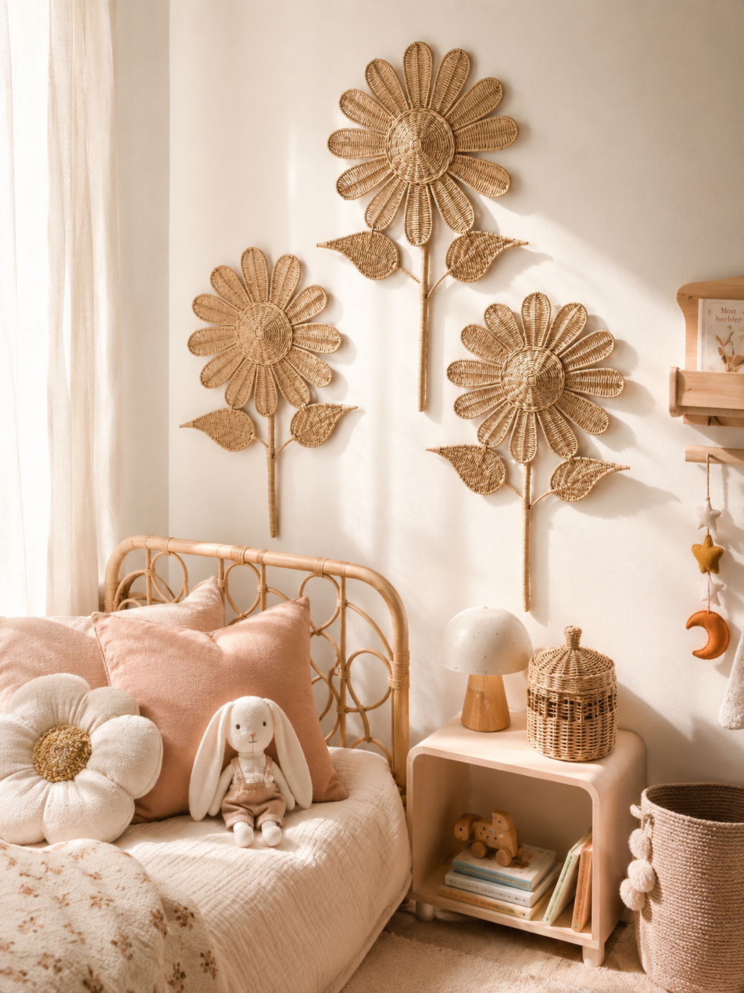 Fleur en rotin Sunflower