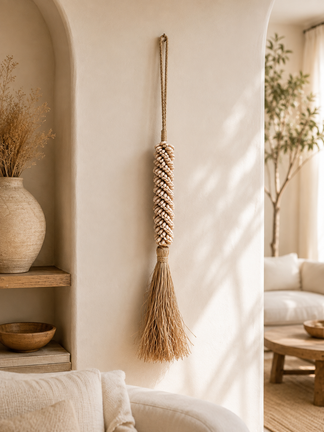 Suspensions murales en coquillages