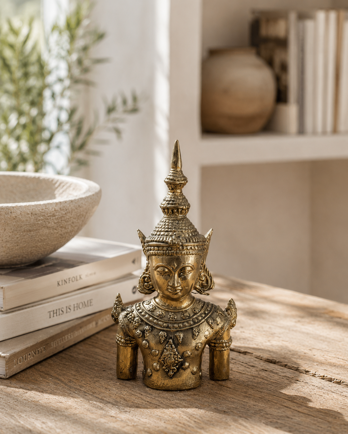 Statuette en laiton – Bouddha royal thaï