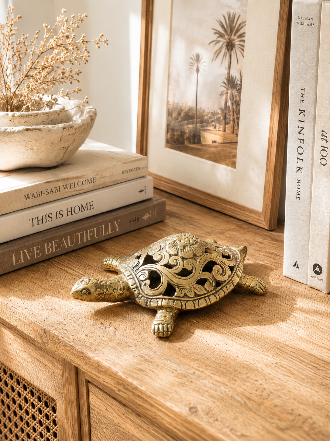 Tortue en laiton ajouré