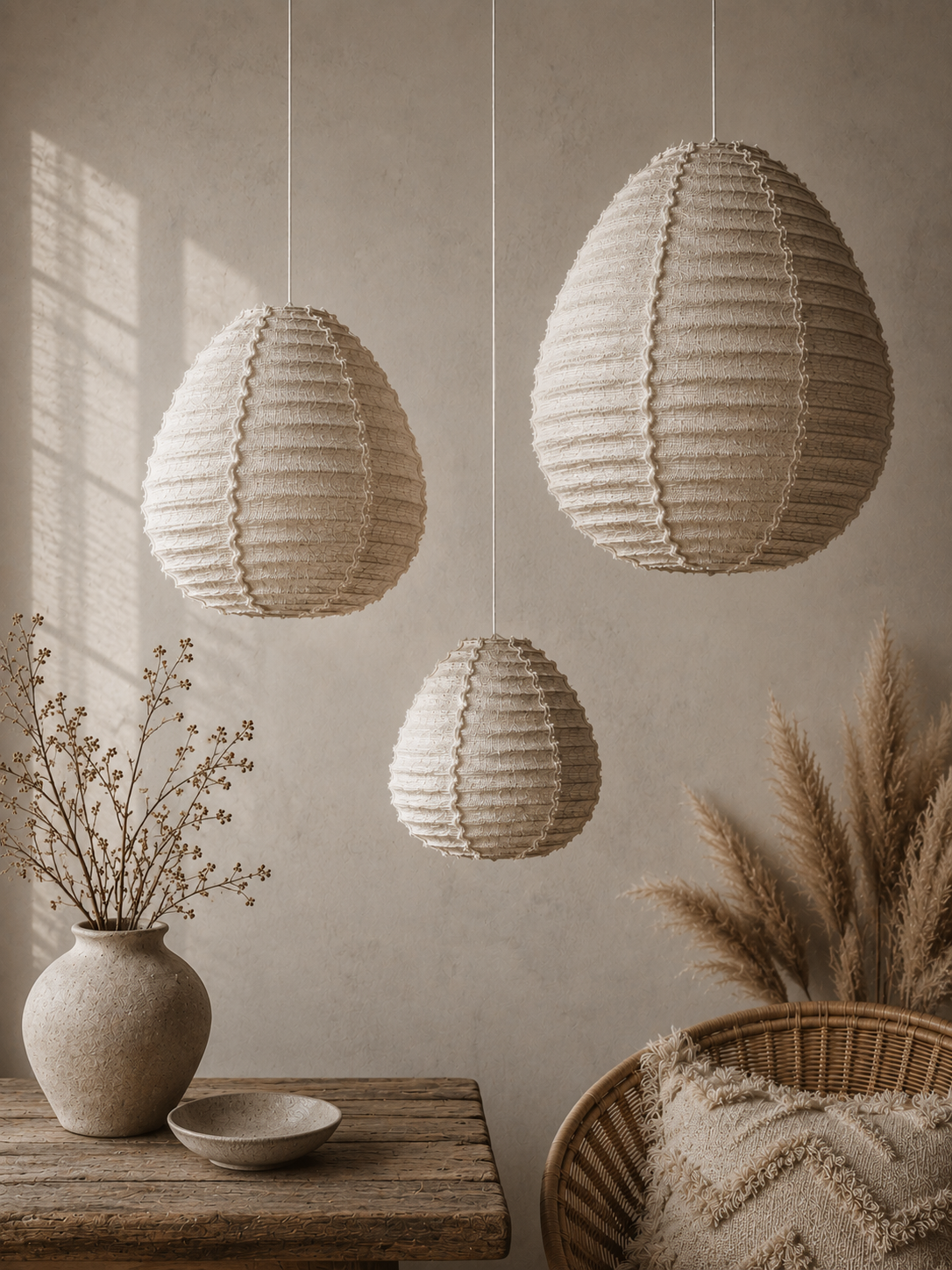 Suspension en lin Wabi Sabi Beige