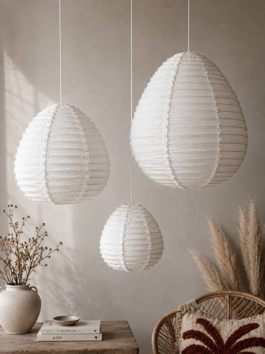 Suspension en lin Wabi Sabi Blanche