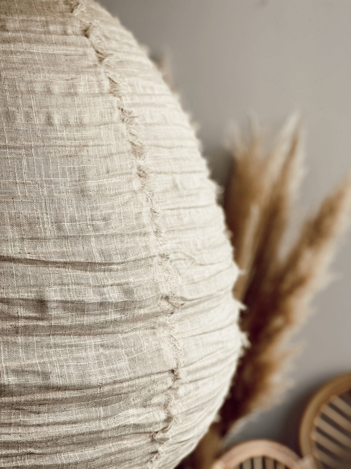Linen hanging lamp Wabi Sabi Beige