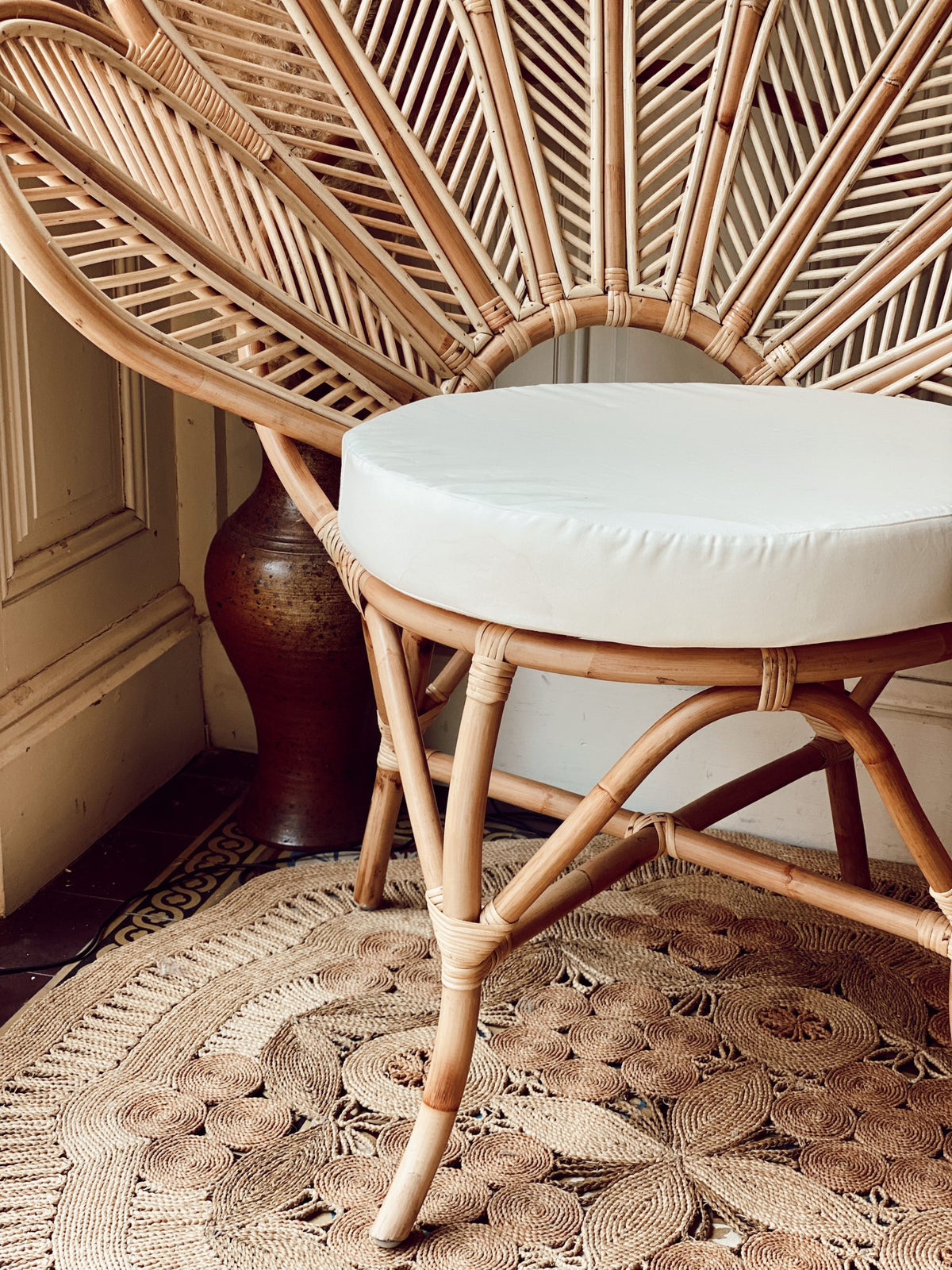 Fauteuil Flower en rotin