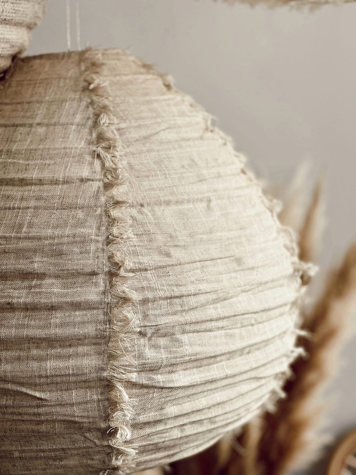 Linen hanging lamp Wabi Sabi Beige
