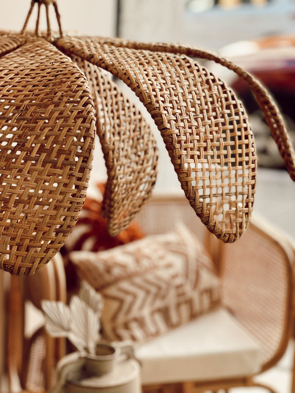 Sunflower Rattan Flower Pendant