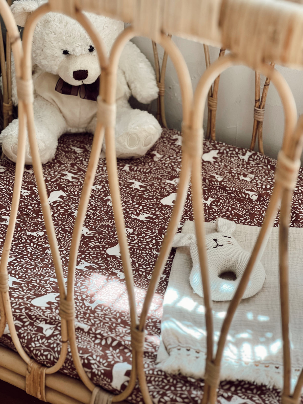 Fitted sheet cot Woodland