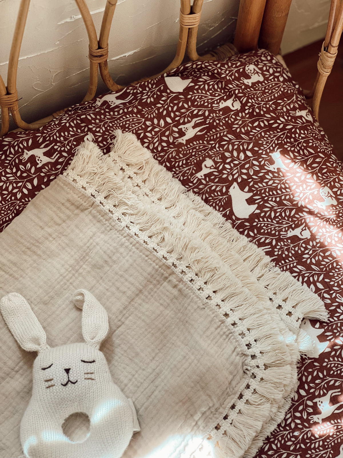 Fitted sheet cot Woodland