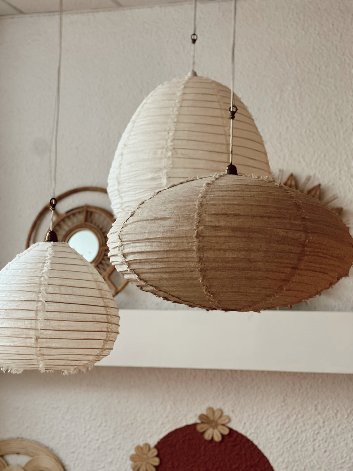 Suspension en lin Wabi Sabi Ovale